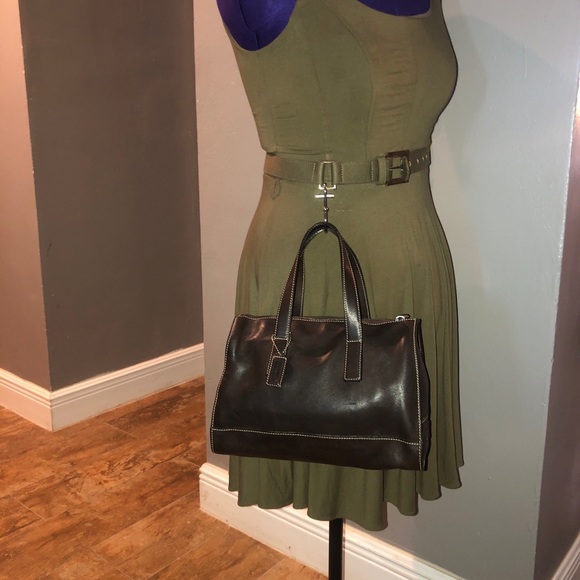 Vintage coach brown leather satchel handbag - Picture 2 of 12